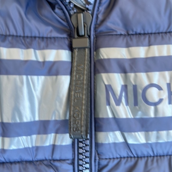 MICHAEL KORS 
Logo Tape Quilted Nylon Puffer Vest men’s size medium blue - Picture 6 of 8